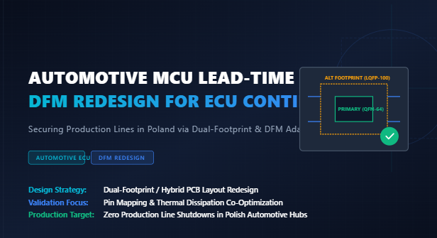 Najnowsze blogi firmy Supply Chain Resilience: Managing Automotive MCU Lead Time Delays in Polish ECU Manufacturing via DFM Redesign
